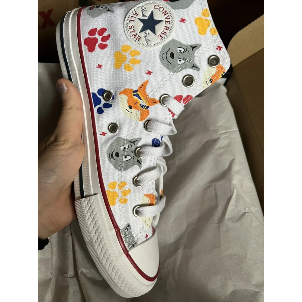 Converse CTAS HI White Cute Fox Foot Youth 5